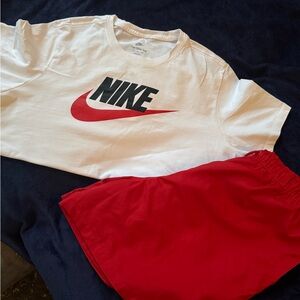 Nike Red and White Athletic Set